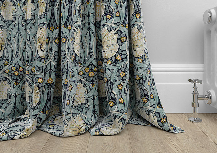 William Morris At Home Pimpernel Velvet, Indigo - Made to Measure Curtains - Image 6